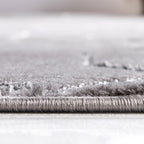 Unique Loom Marilyn Monroe Glam Collection Area Rug - Trellis (7' 10' x 10' Oval, Gray Silver/ Silver)