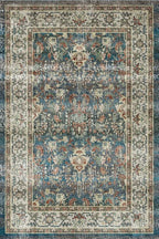 Dripex Vintage Collection Washable Area Rug - 2x3 Door Mat Small Entryway Rug Distressed Non-Slip Low-Pile Floor Carpet for Indoor Front Entrance Kitchen Bathroom Living Room Bedroom