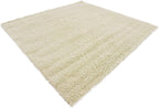 Unique Loom Solid Shag Collection Area Rug (7' 10" Square, Pure Ivory)