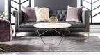 Unique Loom Marilyn Monroe Glam Collection Area Rug - Trellis (4' x 6' Rectangle, Gray Silver/ Silver)