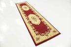 Unique Loom Versailles Collection Traditional Classic Floral Motif Area Rug (2' 7 x 10' 0 Runner, Burgundy/ Ivory)