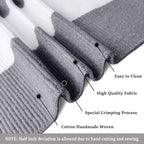 KOZYFLY Striped Outdoor Rug 27.5x43 Inches Front Door Rug Gray and White Hand Woven Cotton Washable Outdoor Doormats Outdoor Entrance Mat for Front Door Kitchen Entryway Patio Front Porch Decor