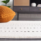 SAFAVIEH Area Rug 8x10 - Melody Collection - Large - Ivory & Black, Modern Design, Non-Shedding & Easy Cleaning, Ideal for Living Room, Bedroom, Office, Dining Space Room (MEL114A)