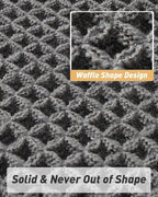 Upgraded Waffle Runner Rug Super Absorbent Non Slip Bath Mats for Bathroom Machine Washable Bathroom Runner Rug with Tassels, Ideal for Hallway Bedroom Laundry Room, Dark Grey, 2' x 5'(24" x 60")