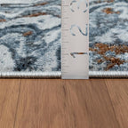 LUXE WEAVERS Marble Effect Abstract Blue 4x5 Area Rug