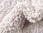 Unique Loom Davos Shag Collection Area Rug - Solid (3' 3" Round, Linen)