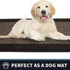 PURRUGS Dirt Trapping Door Mat 24" x 70", Non-Slip/Skid Machine Washable Entryway Rug, Shoes Scraper, Throw Rug, Super Absorbent Area Rug for Muddy Wet Shoes and Paws, Grayish Brown & Coffee