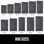 GORILLA GRIP Bath Rug Mat 48x17, Soft Absorbent Chenille, Quick Dry Microfiber Mats, Rubber Backing Washable Shower Floor Rugs, Bathmat Runner, US Designed Bathroom Home Decor Accessories Charcoal