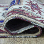 Hand Knotted Wool & Silk ECO-Friendly Oriental Area Rugs - 2'6''x10', Runner Shape, Cream Burgundy Color, Classic Oriental Traditional, Medium Pile Handmade Area Rugs (AF0102)