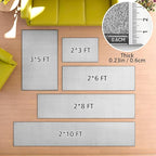 Door mat with Non Slip Rubber Backing, Washable Soft Floor Carpet for Kitchen, Hallway, Entryway Indoor, Bedroom, Laundry, Low Pile Area Rugs, Solid Color with Pointillism Style, 2 * 3 ft Grey