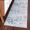 Rugs.com Leipzig Collection Runner Rug – 10 Ft Runner Multi Low-Pile Rug Perfect for Hallways, Entryways