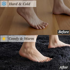 8x10 Area Rugs for Living Room Bedroom, Soft Fluffy Shaggy Bedside Rug, Indoor Floor Carpet for Kids Playroom, Dorms, Nursery Rooms, Home Decor (Black 8'x10')