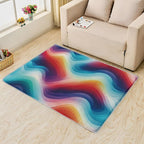 Rainbow Gradient Rug, 4x6 Rug, Modern Rugs for Living Room Bedroom, Abstract Large Area Rug, Washable Rug Non Slip Soft Indoor Carpet, Rainbow Gradient Home & Room Decor