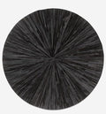 Faux Cowhide Round Area Rug | Non-Slip Leather Floor Carpet for Living Room, Bedroom, and Home Décor | Modern Stylish Accent Rug(Black_8x8)