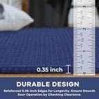 KOZYFLY Runners for Hallways 2.6x10 ft Washable Kitchen Runner Non Slip Rubber Backed Hallway Rugs Cotton Entryway Runner Rug Floor Carpet for Indoor Hall, Backdoor, Kitchen, Royal Blue/Navy