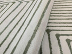 GLN Rugs Contemporary Collection - Machine Washable Area Rug, Contemporary Washable, Non Slip, Low Pile Chenille Rug, Living Room, Bedroom, Kitchen Rug (2'6" x 10' Green Beige)