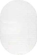 Nuloom Nia White/Ivory, 5' x 7'6" Oval, Cozy Shag, Fluffy and Soft, High Traffic, Stain Resistant, Easy Clean, Durable Machine Washable Area Rug for Bedroom, Living Room, Dining, Den, Foyer, Entryway