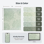 WITSHOCK 5x7 Washable Rug for Living Room,Modern Floral Distress Print Pattern Area Rugs,Stain Resistant with Non Slip Backing Carpet for Dining Room,Bedroom & Home Decor,Green/Light Green