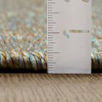 LUXE WEAVERS Modern Farmhouse Green 6x9 Washable Area Rug, Anti-Slip Diamond Pattern Carpet