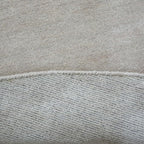 Hand Knotted Loom Wool ECO-Friendly Area Rugs - 8'x8', Round, Beige Color, Solid Plain Design, High Pile Thick Handmade Anti Skid Area Rugs for Living Room, Bed Room (L00111)