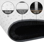 duduta Black Soft Fluffy Rectangle Rug 3x5 ft, Shag Furry Plush Throw Rug for Bedroom Nursery Living Room Home Decor