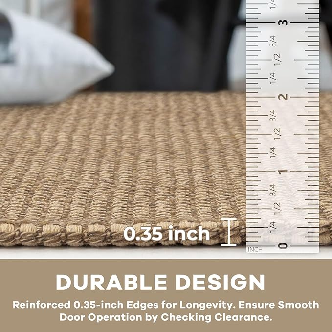 KOZYFLY Extra Long Runners for Hallways 3x14 ft Washable Kitchen Runner Non Slip Rubber Backed Hallway Rug Cotton Entryway Runner Rug Floor Carpet for Indoor Hall, Kitchen, Stair, Tan/Orange/Brown