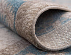 Unique Loom Salzburg Collection Classic Traditional Design Oriental Inspired Border Area Rug (3' 3 x 5' 3 Rectangular, Beige/Blue)