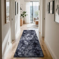 Soft Runner Rugs for Bedroom, Mottling Dark Grey 2x8 Runners for Hallways Fluffy Rug Carpet, Bedside Rug for Living Room Bedroom Kids Room Home Decor