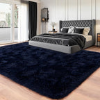 Area Rugs for Living Room, Soft Shaggy Carpets for Living Room, Fuzzy Rugs for Kids' Room, Perfect Decor for Modern Home Navy Blue 5x7 Feet