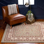 Unique Loom Voyage Collection Traditional Oriental Classic Intricate Design Area Rug (10' 0 x 10' 0 Square, Green/Ivory)