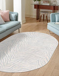 Unique Loom Finsbury Collection Area Rug - Meghan (7' 10" x 10' Oval, Gray and Ivory)
