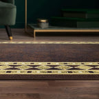 Antep Rugs Alfombras Modern Bordered 5x7 Non-Skid (Non-Slip) Low Profile Pile Rubber Backing Indoor Area Rugs (Brown Beige, 5' x 7')