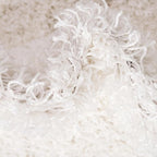 Unique Loom Solid Shag Collection Area Rug (10' 2" Round, Snow White)