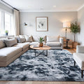 Beglad Fluffy Large Area Rugs 6x9 Feet, Modern Minimalist Style Shag Fuzzy Rugs, Non-Slip Indoor Carpet Soft Rugs for Kids Room, Bedroom & Living Room, Tie-Dyed Dark Blue