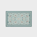 EVERGRACE Area Rugs for Living Room 3x5, Boho Floral Faux Wool Indoor Outdoor Rugs, Washable Rugs for Bedroom Entryway Dining Room Hallyway, Low Pile Floor Mat Carpet for Home Decor, Pale Blue