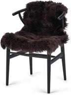 Sheepskin Long Hair 2x3 ft | Bedside Rugs for bedrooms, Sofa, Chair or The Dining Table | Each Sheepskin Rug is Unique and Created by Nature | Small Fluffy Rug in Color Chocolate