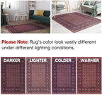 Keen Home Design 2x7 Rug - Machine Washable Runner Rug with Non-Slip Backing, Ideal for Hallway, Entryway, Kitchen, Laundry Room - Vintage, Easy Clean, Durable, Low Pile Rug - (2'6" x 7')