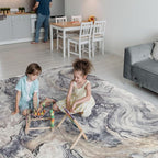 6x9 Area Rugs for Living Room, Modern Abstract Rug for Bedroom, Contemporary Machine Washable Rug, Large Stain Resistant Carpet for Dining Room Playroom Home Office, Pet & Kids Friendly