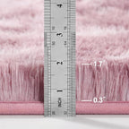 Large Shag Area Rugs 6 x 9, Tie-Dyed Plush Fuzzy Rugs for Living Room, Ultra Soft Fluffy Furry Rug for Bedroom, Indoor Carpet Nursery Rugs for Kids Room Home Decor, Pink Purple