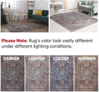 Keen Home Design 2x10 Rug - Machine Washable Runner Rug with Non-Slip Backing, Ideal for Hallway, Entryway, Kitchen, Laundry Room - Vintage, Easy Clean, Durable, Low Pile - (2'6" x 10')