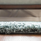 Unique Loom Solid Shag Collection Area Rug (5' 3" Round, Light Slate Blue)