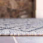 Unique Loom Outdoor Trellis Collection Area Rug - Tribal Trellis (10' x 14' 1" Rectangle, Gray/ Black)