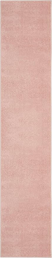 Nourison Home Nourison Essentials Pink 2'2" x 20' Area Rug - Easy Clean, Non Shedding, Bed Room, Living Room, Dining Room, Kitchen (20' Runner)