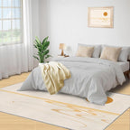 Boho Sun Runner Rugs 2x4ft, Minimalist Sunburst Small Entryway Mats, Geometric Solar Laundry Room Rug Non Slip Durable Throw Rugs for Front Door Bedroom Bedside