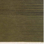 Rugsotic Carpets Hand Woven Flat Weave Kilim Wool ECO-Friendly Area Rugs - 2'6''x8', Runner Shape, Olive Color, Solid Plain Design, Low Pile Handmade Area Rugs for Living Room, Bed Room (D00111)
