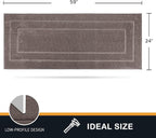 PURRUGS Dirt Trapping Door Mat 24" x 59", Non-Slip/Skid Machine Washable Entryway Rug, Dog Doormat, Super Absorbent Welcome Mat for Muddy Wet Shoes and Paws, Grayish Brown