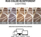 Rugshop Modern Wavy Circles Design Area Rug, Carpet with Jute Backing for Bedroom, Office, or Entryway, Brown, 4' x 6'