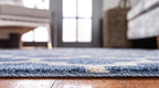 Rugs.com Lattice Collection Rug – 10 Ft Runner Light Blue Medium Rug Perfect for Hallways, Entryways