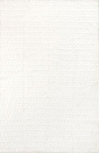 Nuloom Nia White/Ivory, 5' x 8', Cozy Shag, Fluffy and Soft, High Traffic, Stain Resistant, Easy Clean, Durable Machine Washable Area Rug for Bedroom, Living Room, Dining, Den, Foyer, Entryway