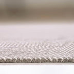Modern Herringbone Chevron Collection Handcrafted Wool Area Rug - Durable, Zigzag Pattern, for High Traffic, Contemporary Design for Living Room, Bedroom, Dining Room Decor (Smoke Grey, 9' x 11')